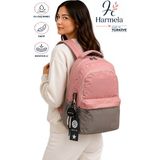Harmela 2200 Renkli Hafif Kullanışlı Okul Sırt Çantası Unisex Okul Çantası Günlük Sırt Çantası - Vizon - Pudra