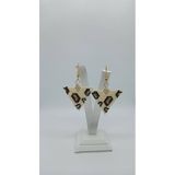 Harmeljewelry Leopar Desenli Miyuki Boncuk Leopar Küpe Üçgen Çok Renkli