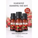 Harmoni Çilek Esansiyel Uçucu Koku 3x10ML Difüzör Esansı Buhurdanlık Yağı ve Oda Kokusu - ÇİLEK