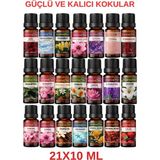Harmoni Eko Set Saf Esansiyel Uçucu Yağ Buhurdanlık Yağı Difüzör Esansı Aromaterapi Ortam Koku Yağı 21X10M - 21X10 ML