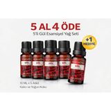 Harmoni Gül Esansiyel Uçucu Koku 10ML Difüzör Esansı Buhurdanlık Yağı ve Oda Kokusu 5AL 4öde - 5'Lİ