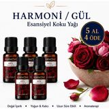 Harmoni Gül Esansiyel Uçucu Koku 10ML Difüzör Esansı Buhurdanlık Yağı ve Oda Kokusu 5AL 4öde - 5'Lİ