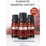 Harmoni GÜL Esansiyel Uçucu Koku 10ML Difüzör Esansı- Buhurdanlık Yağı ve Oda Kokusu ESANSİYEL YAĞLAR