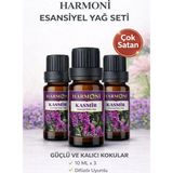 Harmoni Kaşmir Çiçeği Esansiyel Uçucu Koku 3X10ML Difüzör Esansı Buhurdanlık Yağı ve Oda Kokusu - KAŞMİR