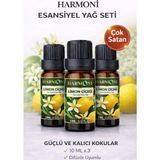 Harmoni Limon Çiçeği Esansiyel Uçucu Koku 3x10ML Difüzör Esansı Buhurdanlık Yağı ve Oda Kokusu - LİMON ÇİÇEĞİ