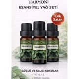 Harmoni Okaliptus Esansiyel Uçucu Koku 3x10ML Difüzör Esansı Buhurdanlık Yağı ve Oda Kokusu - OKALİPTUS