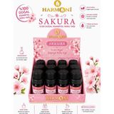 Harmoni Sakura Çiçeği Esansiyel Uçucu Koku 10ML 12'li Stant Difüzör Esansı Buhurdanlık Yağı ve Oda Kokusu