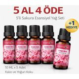 Harmoni Sakura Esansiyel Uçucu Koku 10ML Difüzör Esansı Buhurdanlık Yağı ve Oda Kokusu 5AL 4öde - Şeffaf
