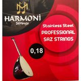 Harmoni Strings HRM18 Kısa Sap Bağlama Teli Takım Profesyonel 0.18 Kısa Sap Saz Teli