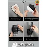 HARMONİ Yapışkanlı Duş Tutacagı Siyah Mafsal