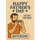 Harmonica Dad | Notebook, format A5: Squared Grid Notebook | 50 Sheets (100 Pages) | Glossy Cover | Perfect Gift for Father's Day