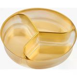 Harmony Gold 3 Bölmeli Plastik Sunum Tabağı - (200 Adet)