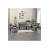 Harmony Linen Serisi Keten Çay Seti Koltuk Takımı Cafe, Ofis, Balkon, Yazlık, Bahçe Koltuğu Berjer LİNENÇS