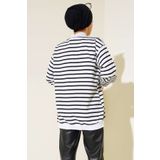 harmony textil büşra dikiciaşık Kadın Çizgili Basic Sweatshirt