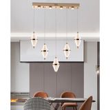 Harold 5'li 37 Watt Sıralı Gold Ledli Modern Salon Avize - yok