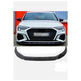 Harphour Audi A3 Sedan-Hb (2021-2024) Uyumlu Ön Tampon Altı Lip 3 Parça İthal Abs Plastik Pianoblack