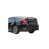 Harphour Honda Civic Fc5 (2016-2021) Uyumlu Ayaklı Bagaj Üstü Spoiler Pianoblack İthal Abs Plastik