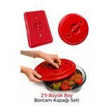HARPUTLUPLASTİK PLASTİK BÜYÜK BOY DİKDÖRTGEN ve YUVARLAK BORCAM KAPAĞI 2'li Set