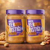 Harras %100 Yer Fıstığı Ezmesi Parçacıklı 350 G x 2 Adet – Katkısız, Ilave Şekersiz - 700 gr
