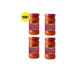 Harras Acı Lütenitsa Balkan Sosu 300 Gr x 4 Adet | Glutensiz Vegan Kahvaltılık Meze