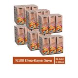 Harras Elma Kayısı Suyu %100 Meyve Suyu Oranı Şeker İlavesiz 36 Adet X 200 Ml