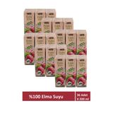 Harras Elma Suyu %100 Meyve Suyu Oranı Şeker İlavesiz 36 Adet X 200 Ml