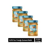 Harras Katkısız Ballı Parçacıklı Yer Fıstığı Ezmesi %70 Fıstık %20 Bal 4 Adet X 350Gr