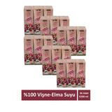 Harras Vişne Elma Suyu %100 Meyve Suyu Oranı Şeker İlavesiz 36 Adet X 200 Ml