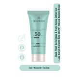 Harrem Akneli&yağlı Ciltler Leke Karşıtı Yüksek Koruyucu Yağsız Spf50 Uva/uvb Güneş Kremi 50 ml Black P.in