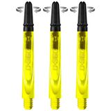 Harrows Darts Technology Carbon 360 şaft, Thor-Sports döner karbon üst (şort, sarı)