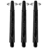 Harrows Darts Technology Carbon 360 şaft, Thor-Sports Rotating Carbon Top (Kısa, Siyah)