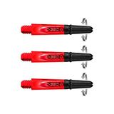 Harrows Darts Technology Carbon 360 şaft, Thor-Sports Rotating Carbon Top (Short, Red)