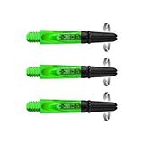 Harrows Darts Technology Carbon 360 şaft, Thor-Sports Rotating Carbon Top (şort, yeşil)