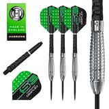 Harrows Dimplex Bomba Dart Seti I Profesyonel Dart %90 Tungsten Çelik Uç 21 g, 23 g, 24 g ve 25 g Pro Dart I 10 parça Siyah Dimplex Midi Şaftları ve Dimplex Uçuşları ile Set -21g