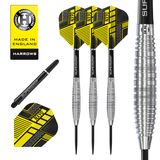 Harrows NX90 Bomba Dart Seti I Profesyonel Dart %90 Tungsten Çelik Uç 21g, 23g ve 25g Pro Dart I 10 parça Siyah Supergrip Midi Şaftları ve NX90 Uçuşları ile Set -25g