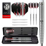 Harrows Wolfram %97 Tungsten Çelik Uç Dart Seti 21g, 22g, 23g, 24, 25g ve 26g - Speedline Milleri, Maraton - Wolfram Uçuşları ve Seyahat Çantası 23g