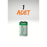 harry 1 ADET 9 Volt Pil - 9V Oyuncak Araba Drone Kumanda Pili -9Volt Çift Başlı Kare Pil