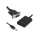 harry 1080p Vga to Hdmi Çevirici Adaptör Ses Girişli-VGA ERKEK HDMİ DİŞİ
