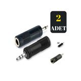 harry 2 ADET Jack Dönüştürücü - Büyükten Küçüğe Jak Dönüştürücü (6.3 MM UCU 3.5MM UCA ÇEVİRİR)