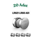 harry 20 Adet Ag1 Lr621 Saat Pili Kol Saati Lr621 Düğme Pil 1.5 Volt Lr621 Ag1 Sr621sw 364 Lr60 164