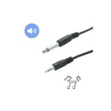 harry 3 Metre Bilgisayar Amfi Ses Ara Kablosu-3.5 mm Stereo 6.5 mm Aux Ses Kablosu 3Mt