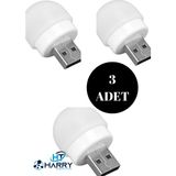 Harry Mini USB Taşınabilir LED Ampul Lamba Ergonomik Gece Lamba Okuma Işığı Çocuk Odası Koridor Aydınlatma - 3 ADET