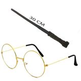 Harry Potter Asası 30 Cm Harry Potter Gözlüğü Seti (5047)