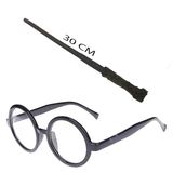Harry Potter Asası 30 Cm Ve Siyah Çerçeveli Harry Potter Gözlüğü Seti (5224)