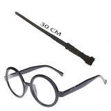 Harry Potter Asası 30 Cm Ve Siyah Çerçeveli Harry Potter Gözlüğü Seti Go53/04851