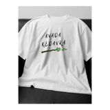 Harry Potter Avada Kedavra Baskılı Oversize Unisex Pamuklu Beyaz Tişört DSA20SB