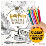 Harry Potter Boyama Kitabı + Renkli Boya Kalem Seti