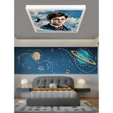 Harry Potter Çocuk Odası Avize, 60X60 Kare, 60WATT,BEYAZ Işık LED Lamba,çocuk Odası Modern LED Avize