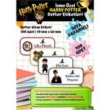 Harry Potter Etiketi Defter Etiketi Kitap Etiketi Kişiye Özel Suya Dayanıklı Isim Yazılabilien - 1 - Çok Renkli