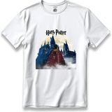 Harry Potter Film Tasarım Tişört Yeni Harry Potter Dizi Tasarım T-Shirt Unisex %100 Pamuk Nefes Alan Kalın Kumaşlı Tişört - Beyaz - XL